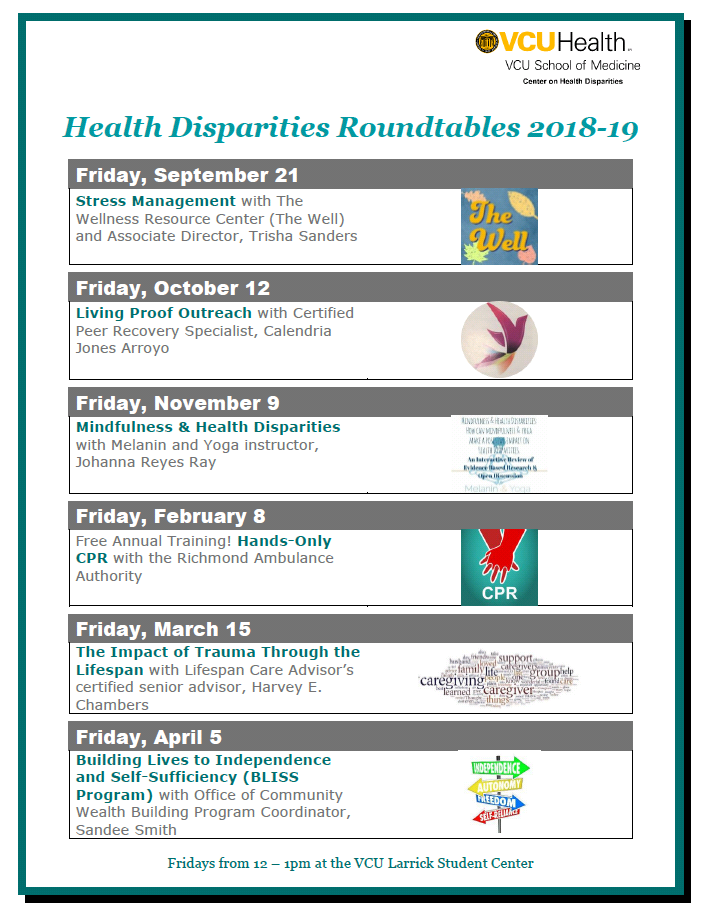 Health Disparities Roundtable 2018-19